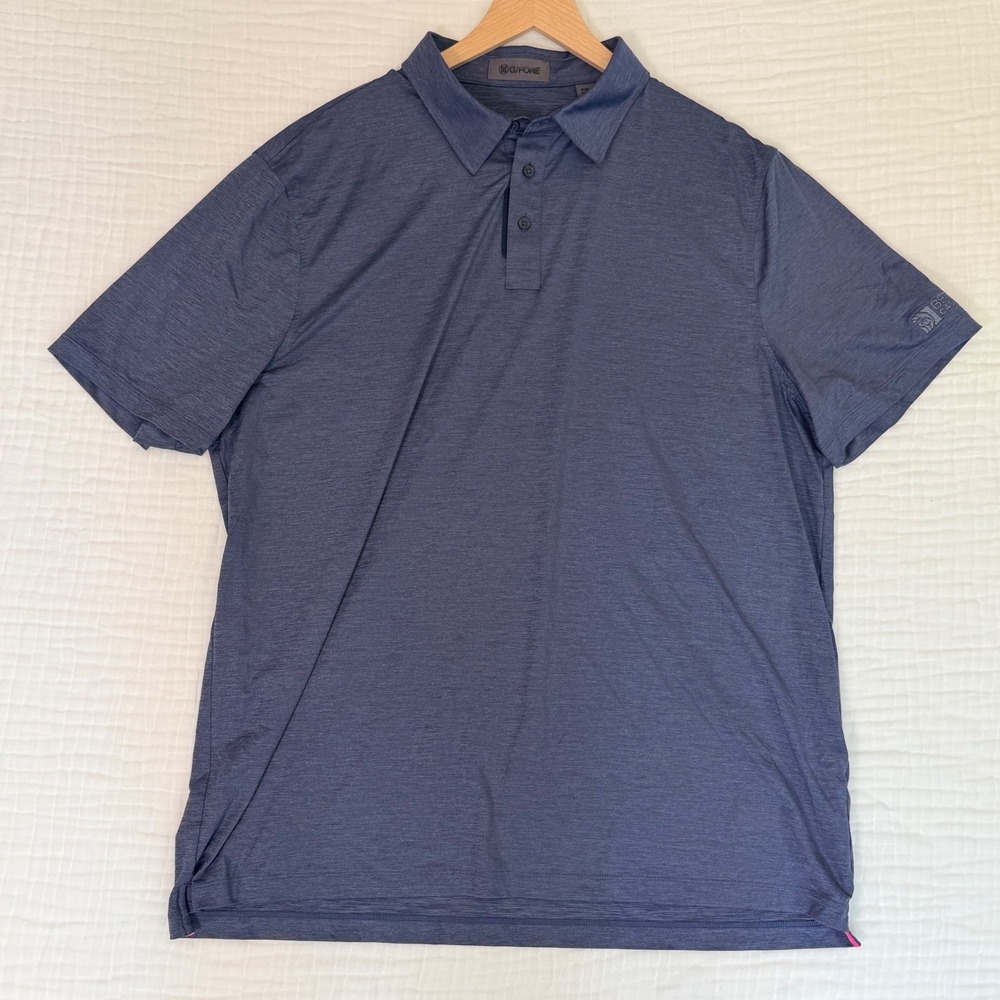 G/FORE‎ Polo Shirt Mens XXL BetMGM Casino Golf Navy Blue Heathered Performance